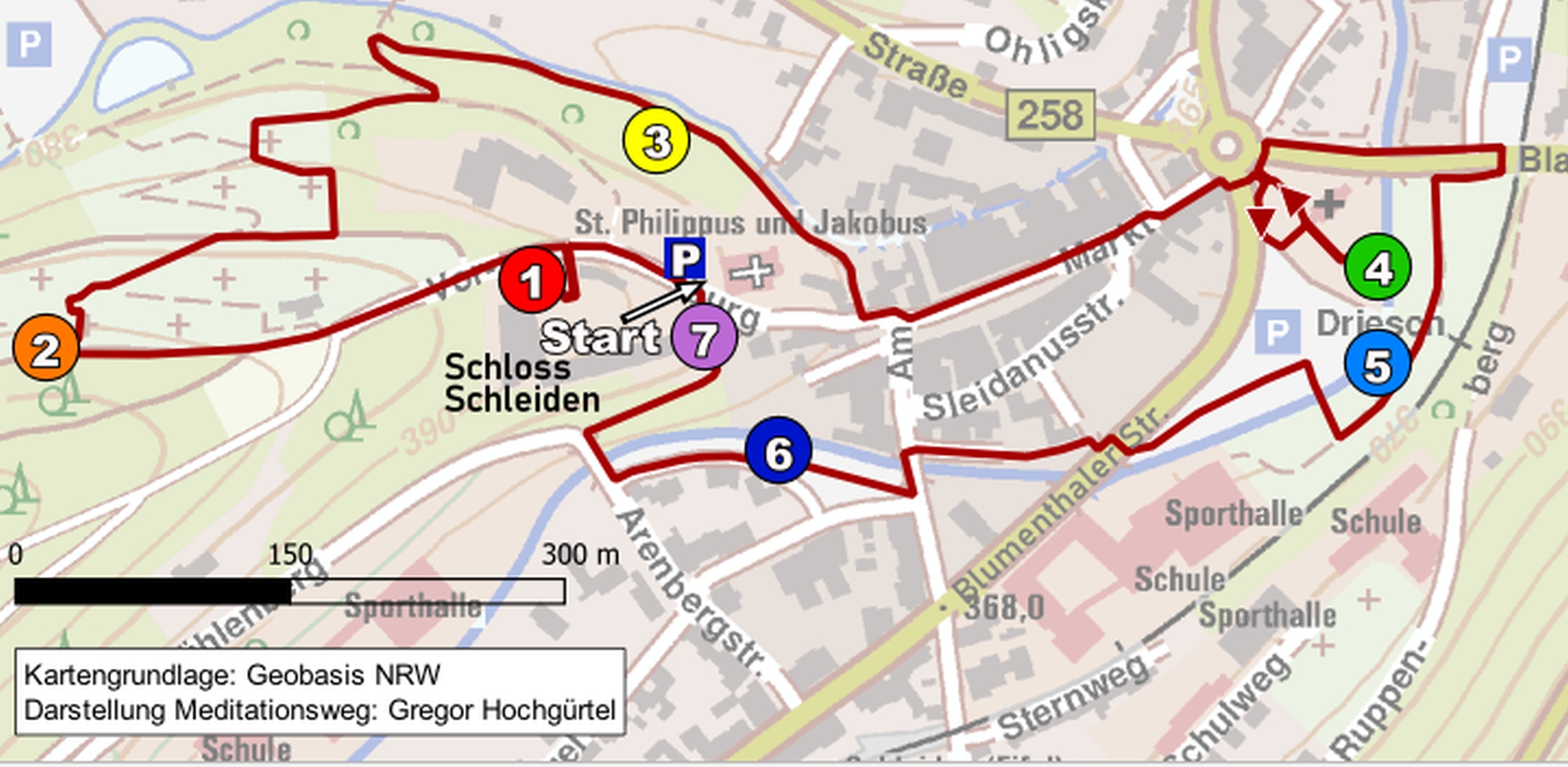 Karte Meditationsweg Schleiden (c) Gregor Hochgürtel